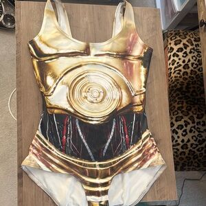 Blackmilk Star Wars C-3PO one piece swimsuit- Medium